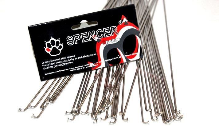 Спицы Spencer 36шт, нержавеющие, 220мм, без ниппеля, серебристый (SZE220)