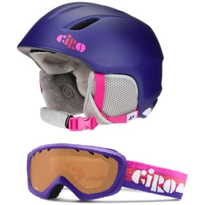 фото - Горнолыжный шлем Giro Launch + маска Giro Chico фиолетовый (launch-purple) XS 48.5-52см