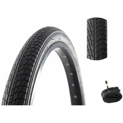 фото - Покрышка WANDA P1023 (W-quality) 20×1.95 черн. с камерой WANDA 20×1.95 a/v 48мм butyl