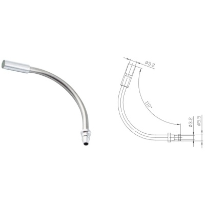 фото - Напрямна трубка Alligator гальмівного троса на V-br. кут 110º упаковка 10 шт