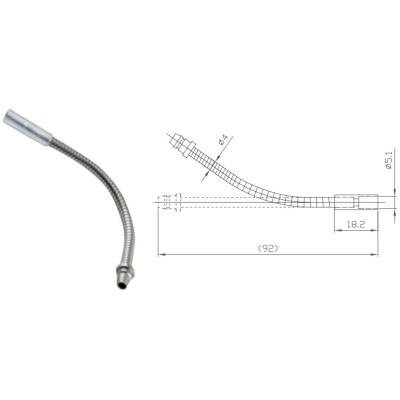 фото - Напрямна трубка Alligator гальмівного троса на V-br. гнучка упаковка 10 шт