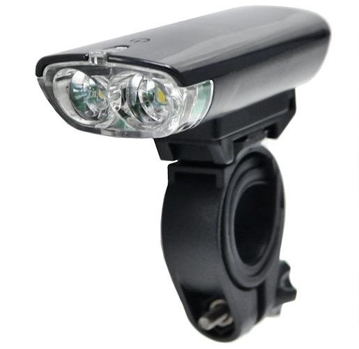 Фото Фара передняя X-Light JY-7021 2xAA 2 Led, черный (A-O-B-P-0321)