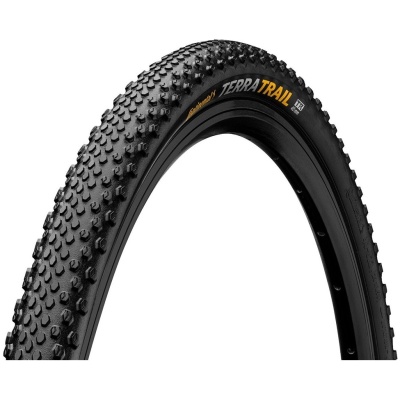 фото - Покрышка бескамерная Continental Terra Trail ShieldWall 28″ | 700 x 35C | 28 x 1.35 черная/кремовая, складная, skin