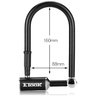 фото - Замок скоба U-Lock ETOOK ET160L 13x88x160 мм
