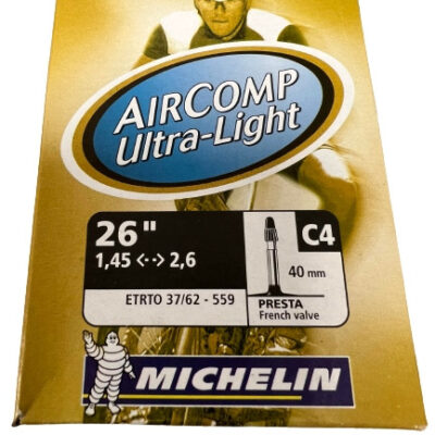 фото - Камера Michelin AirComp Ultra-Light 26″ 1.45 x 2.6 Presta 40мм (3799)