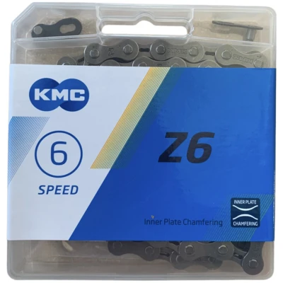 фото - Цепь KMC Z6 1/2х3/32х114L, 6шв с замком, серая (g0114)
