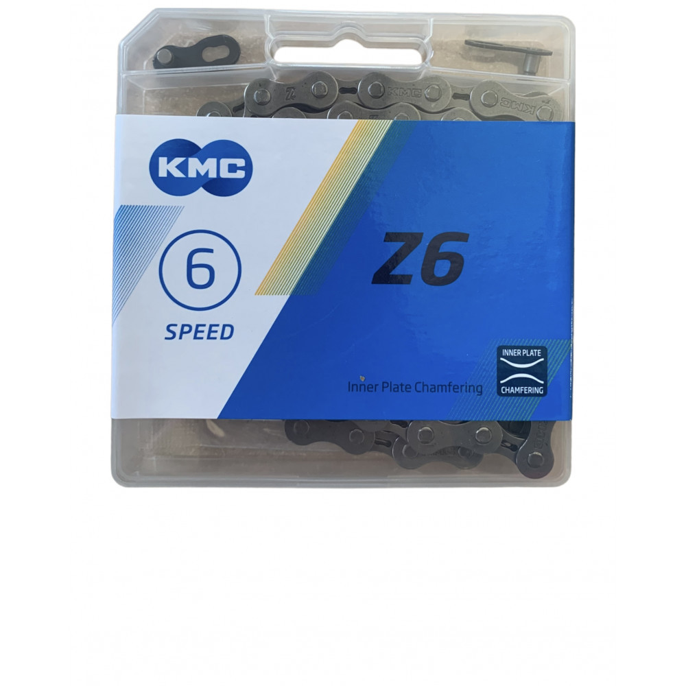 Фото Ланцюг KMC Z6 1/2х3/32х114L, 6шв із замком, сіра (g0114)