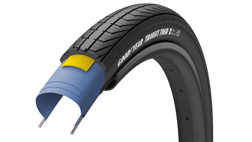 Фото Покришка 700×35 (35-622) GoodYear TRANSIT Tour, Black Reflect