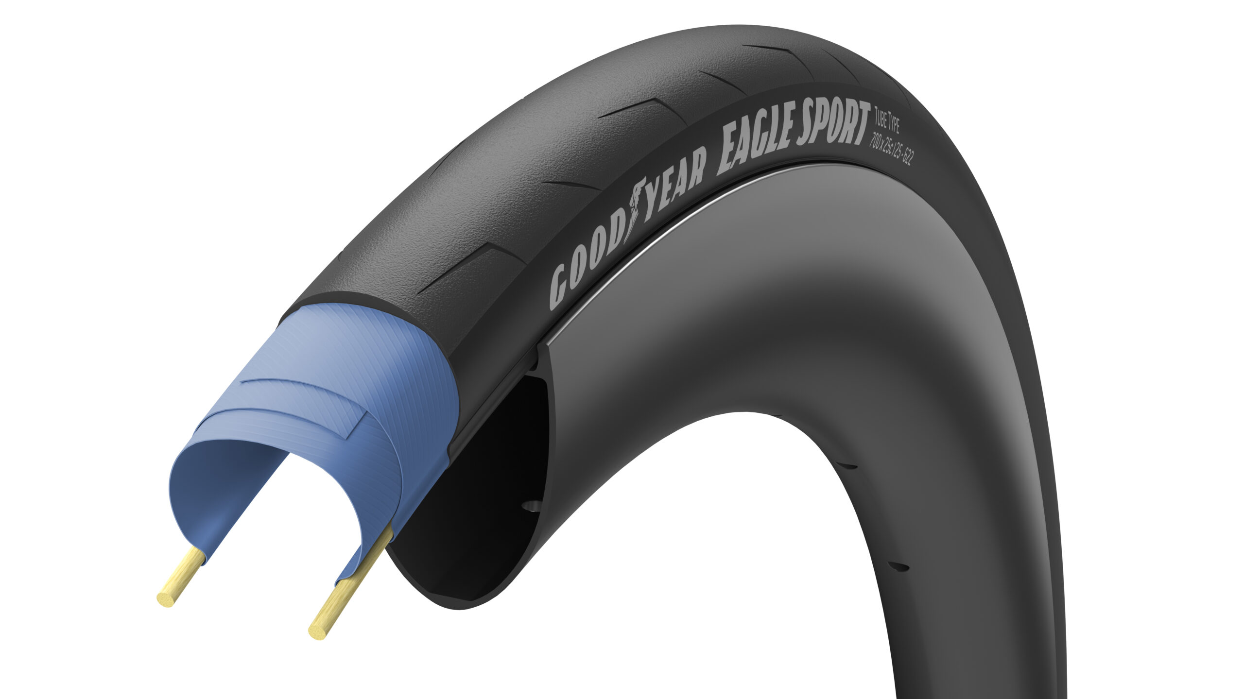 Фото Покришка 700x28C (28-622) GoodYear EAGLE Sport tube type, folding, black, 60tpi