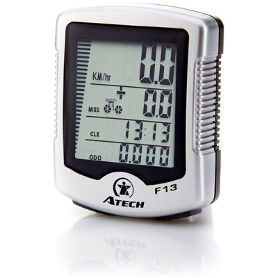 фото - Велокомп’ютер Atech 13 функцій, ведучий, сірий (13-MO)