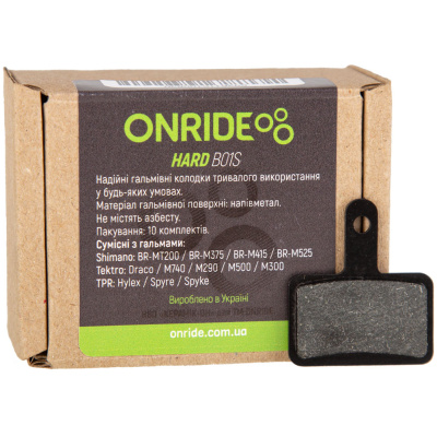 фото - Гальмівні колодки ONRIDE HARD B01.напівметал. 10 пар