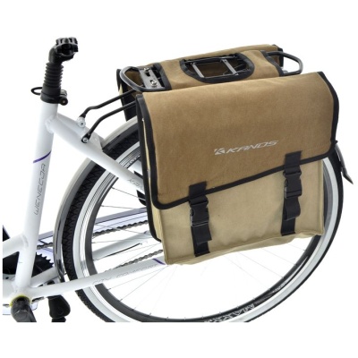 фото - Велосумка на багажник Kands 2-х секційна, 20л, бежевий (83433)