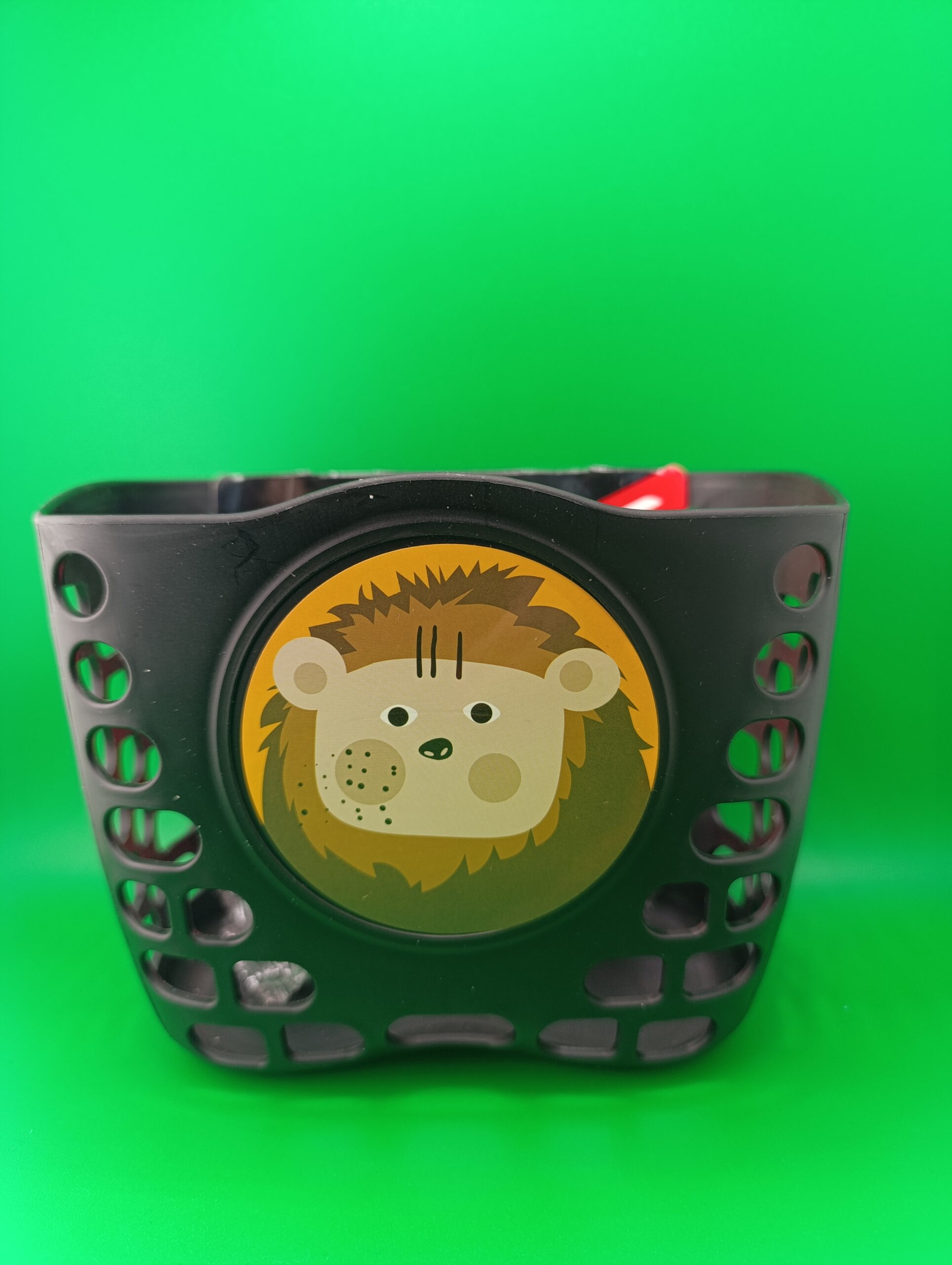 Кошик дитячий пластиковий на кермо KLS Buddy Лев. чорний