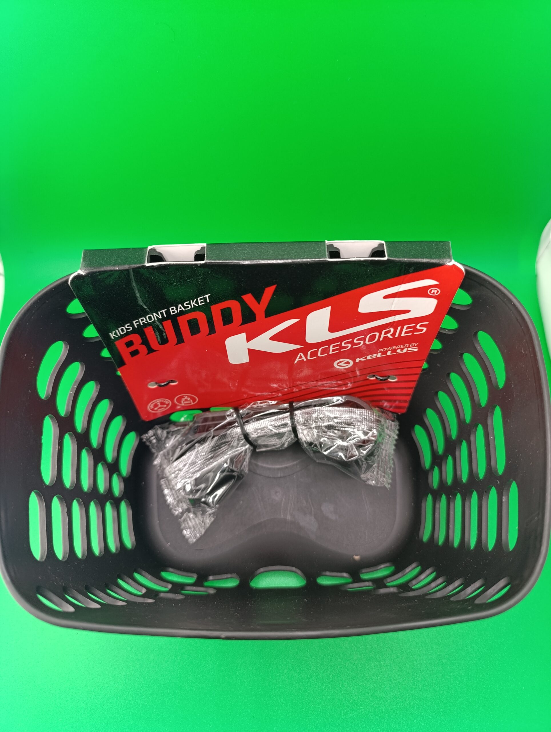 Кошик дитячий пластиковий на кермо KLS Buddy Лев. чорний