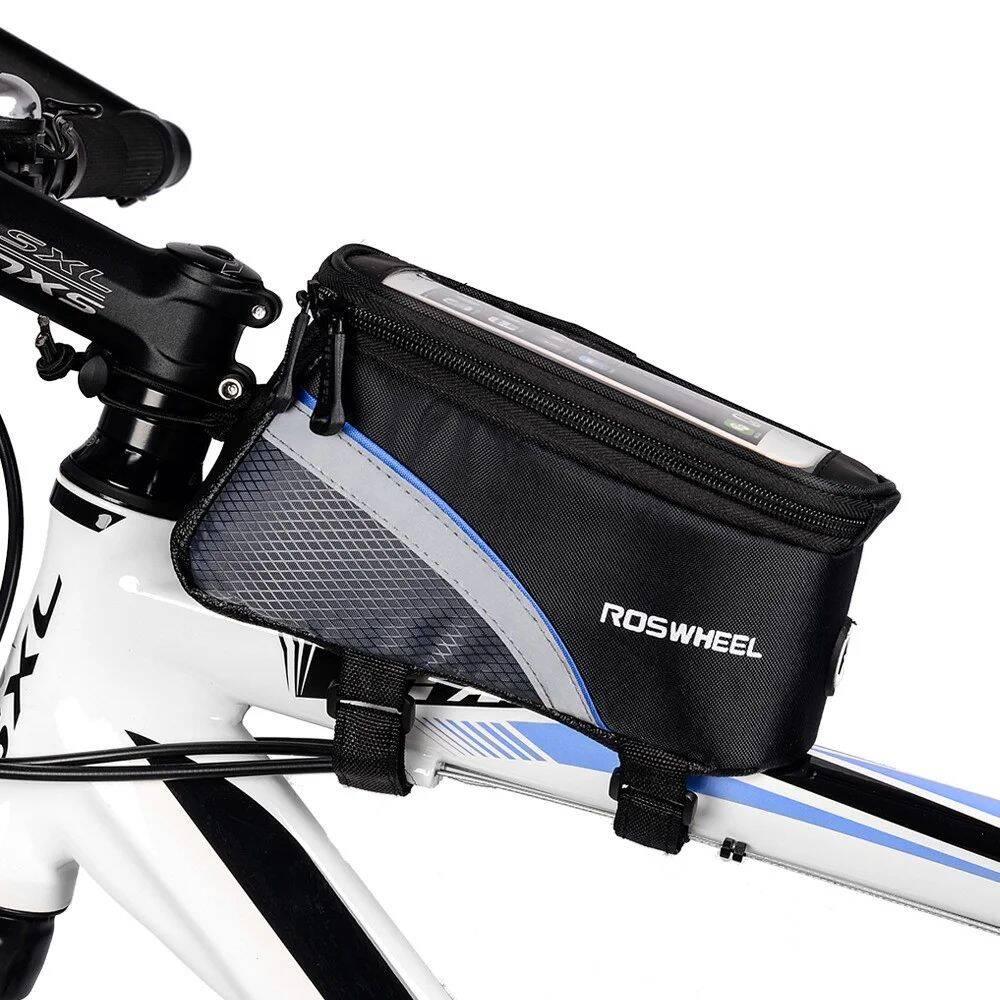 Сумка под смартфон Roswheel BAO-012XL на раму, черный/серый