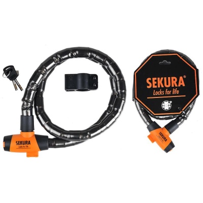 фото - Замок велосипедний Sekura KB402 під ключ 25х1200 (A-Z-0106)