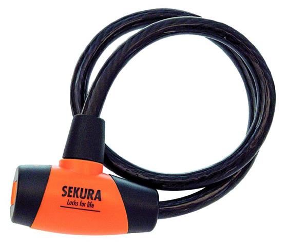 Замок велосипедный Sekura KB201, под ключ 12х850мм (a-z-0039)