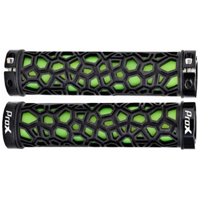фото - Грипсы ProX GP-53 130mm черный с зеленым, Lock