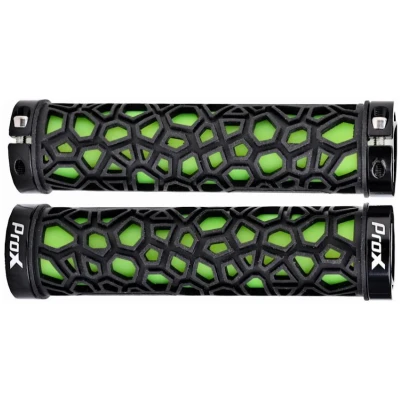 фото - Грипсы ProX GP-53 130mm черный с зеленым, Lock
