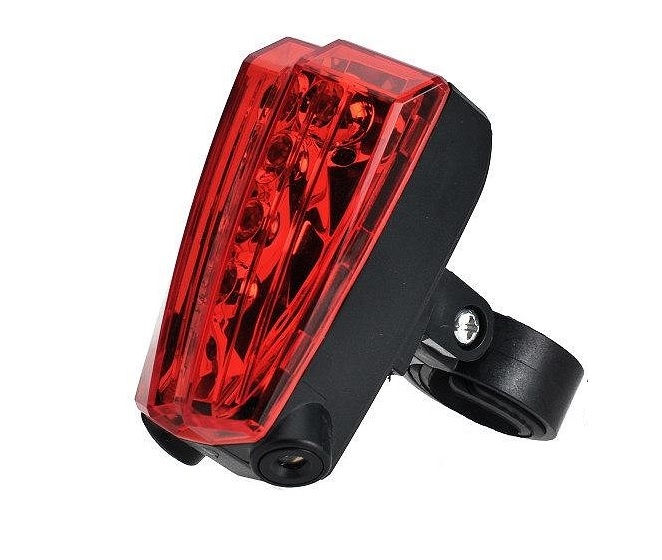 Фото Фонарь задний JY-2LA, 5 Led аккум. лазер, USB