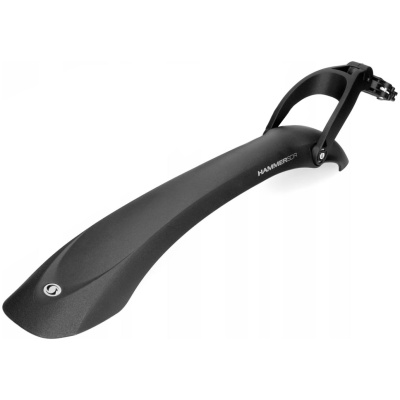 фото - Крыло задн. 24"-29" SIMPLA Hammer SDE PRO SPEEDclamp mounting быстросъемное крепление, черное с белыми вставками