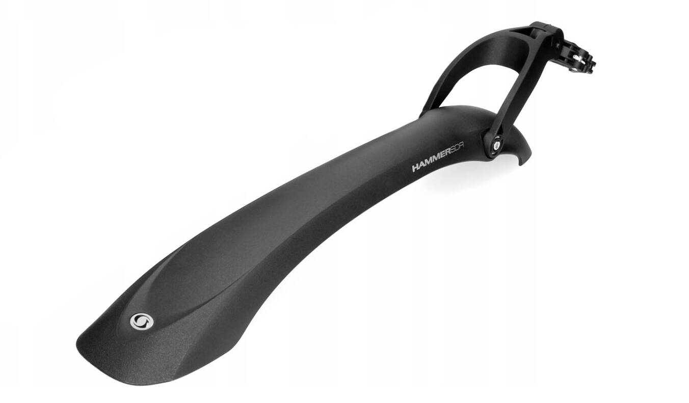 Крыло задн. 24"-29" SIMPLA Hammer SDE PRO SPEEDclamp mounting быстросъемное крепление, черное с белыми вставками