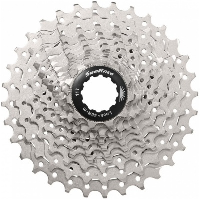 фото - Касета інд. 11-k 11-28T SUN RACE RS3 сталевий павук, Metallic Silver