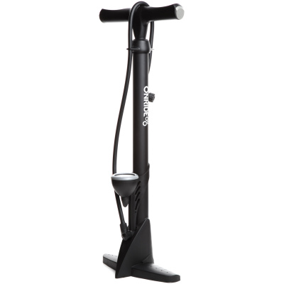 фото - Насос підлоговий ONRIDE AirMagic пластиковий з манометром макс.тиск 120 PSI голівка під FV/AV