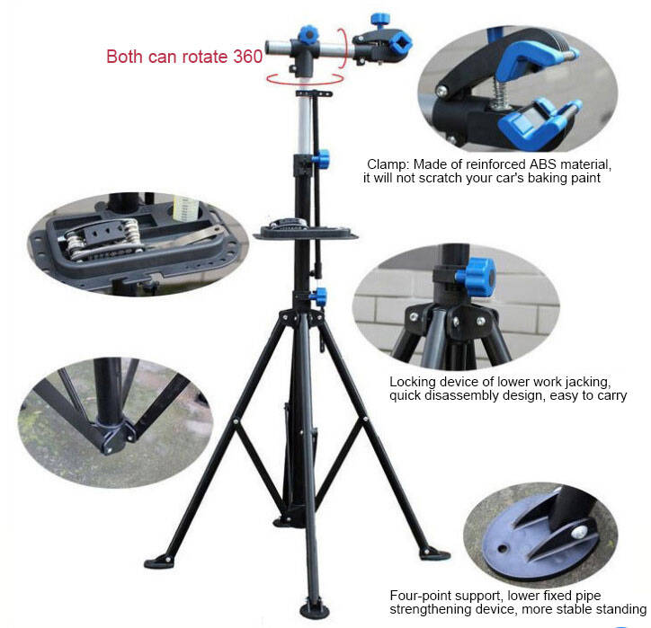 Стійка для велосипеда Bike Repair Stand з полицею, чорний