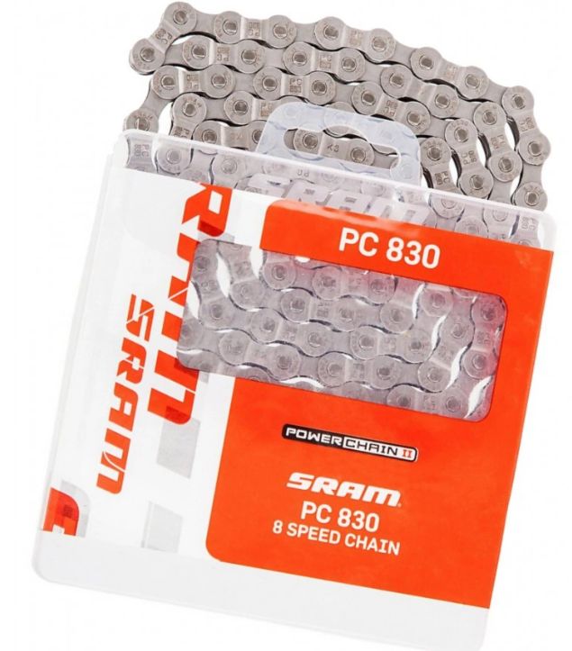 Фото Цепь SRAM PC-830 114 звеньев 8шв, серебристый