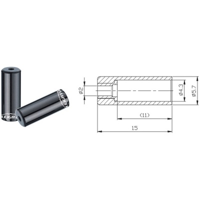 фото - Кінець сорочки Alligator 4.3*5.7*14.5 мм уп. 25