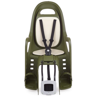 фото - Дитяче крісло заднє POLISPORT Groovy Maxi FF на підсідельну трубу. 9-22 кг. темно-зелене