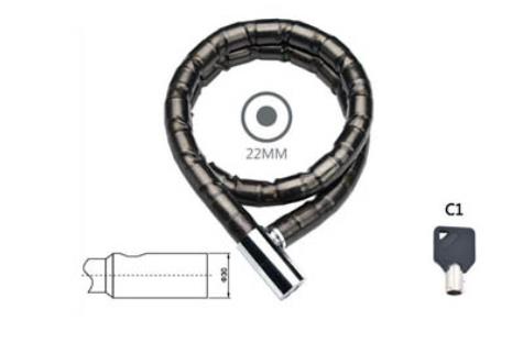 Замок Kands під ключ 22х1200мм чорний (GK22-1200)