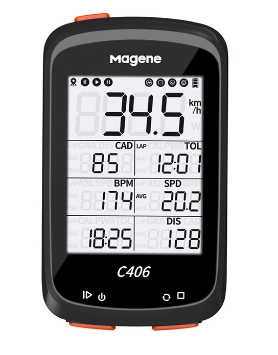 Фото Велокомпьютер Magene C406 c GPS поддержка Strava, каденс, пульс