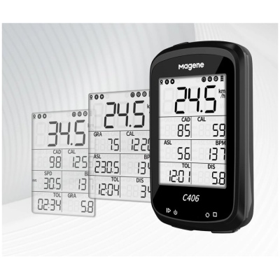 Велокомп'ютер Magene C406 c GPS підтримка Strava, каденс, пульс