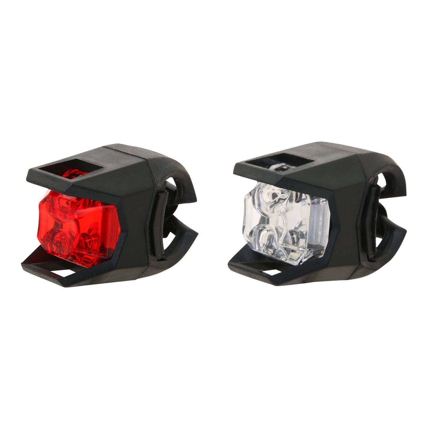 Велосипедная мигалка Kands белый/красный, свет LED, 2шт черный (JY-3005)