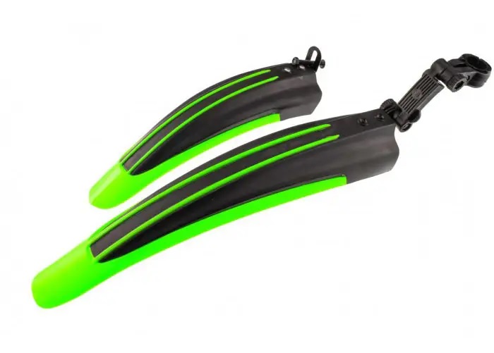 Крылья передние и задние 24-26" черный с зеленым (dnb-002green)