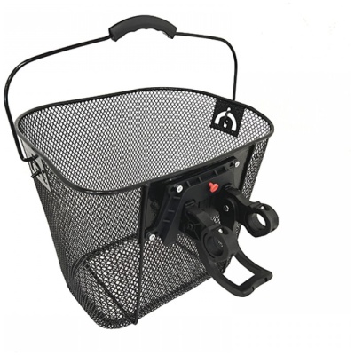 фото - Корзина передняя KB на руль, стальная, черная