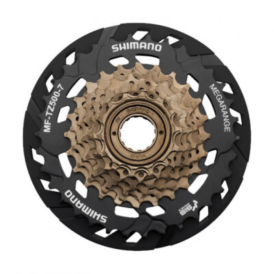 фото - Тріскачка Shimano MF-TZ500 7sp 14-34T із захистом, коричневий (MF-TZ500-7-CP-34)