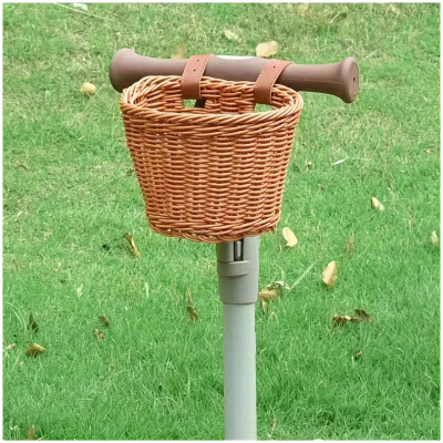 фото - Кошик KB на кермо, плетена, лоза, бежева (KOS142)