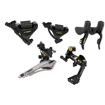 фото - Набір трансмісії 2*12 L-twoo RX дуал правий. та лев, перемикання. зад і перед L-TWOO RX ST-R7010-L з гідравлічними гальмами