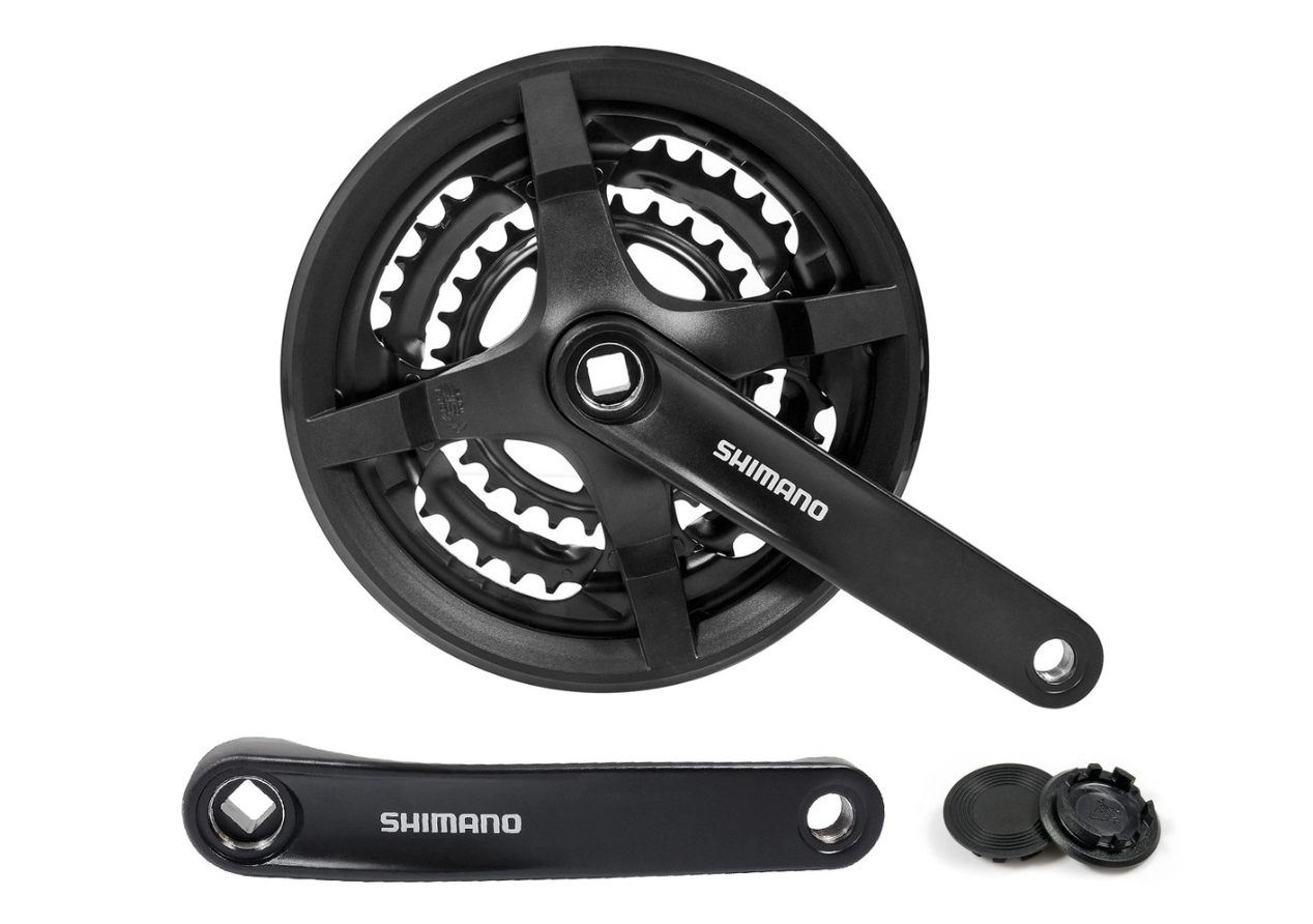 Фото Шатун алюм. L175мм 24-34-42Т черн. SHIMANO FC-TY301 под квадрат (черн.)