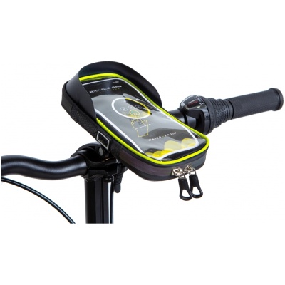 фото - Велосумка на кермо чорний із салатовим BRAVVOS SJ-001