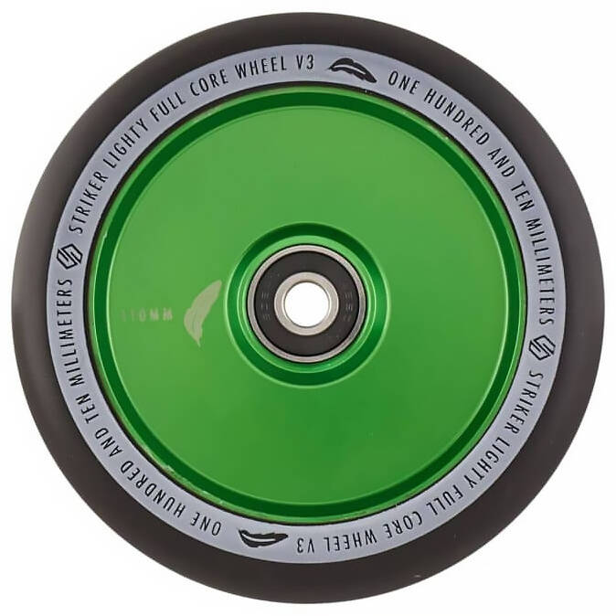 Колесо для трюкового самоката Striker Lighty Full Core V3 Black Pro 110мм Green