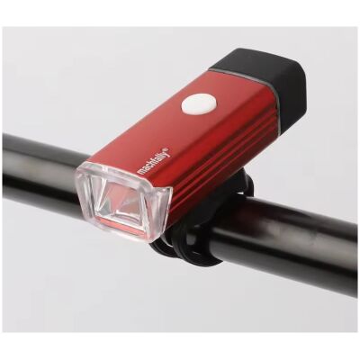 Фара передня Machfally BST-001 USB, чорний/червоний (BST-001-red)