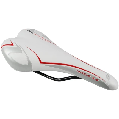 фото - Седло DDK QT Cycletech белый с красным (30341)