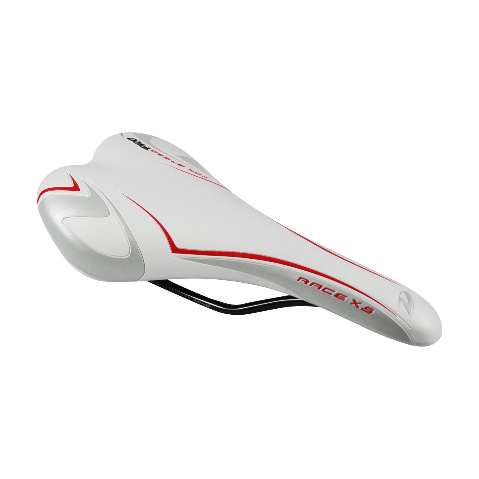 Фото Седло DDK QT Cycletech белый с красным (30341)