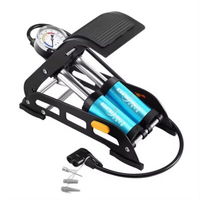 фото - Насос ножной Foot Pump с манометром, синий (10003)