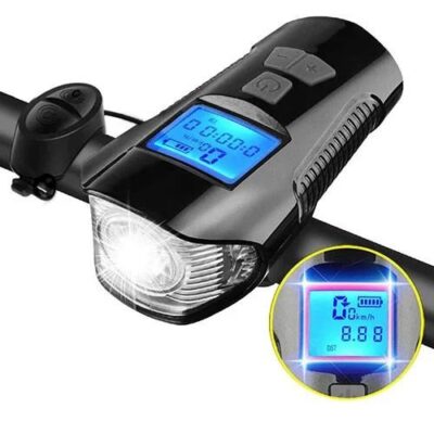 фото - Фара передня + велокомп’ютер + сигнал XA-585-T6+2LED, акумулятор, ЗП micro USB (XA-585)