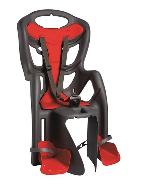 Дитяче крісло Bellelli Pepe Clamp, до багажника, до 22кг сірий з червоним (WYP013)